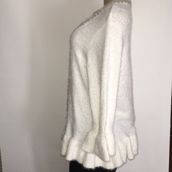 Lauren Michelle women's Sweater color white medium - Picture 3 of 8